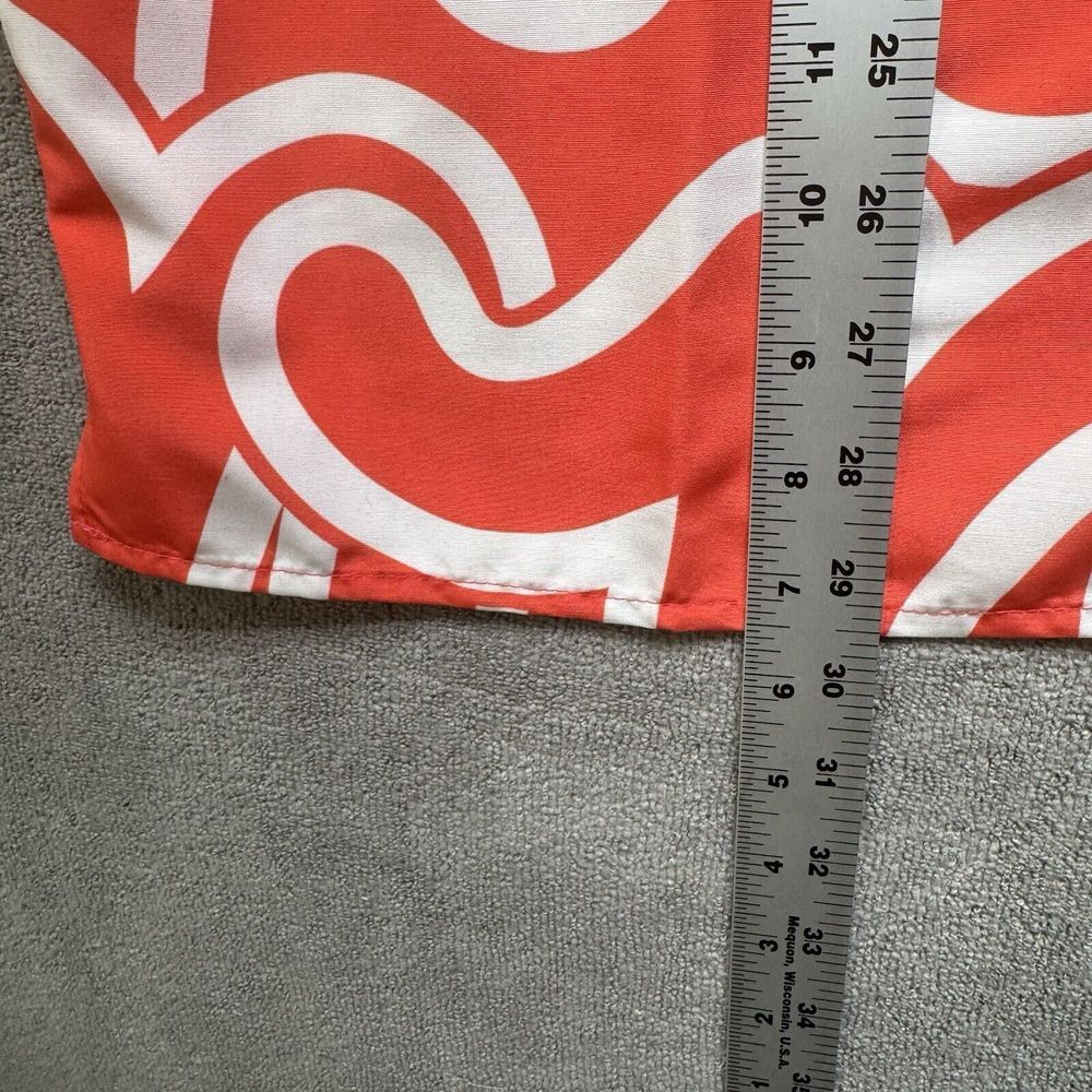 Mifland Camp Shirt Mens Medium Red White Graphic All Over Print Graffiti - Picture 4 of 8